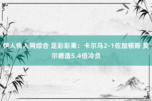 伊人情人网综合 足彩彩果：卡尔马2-1佐加顿斯 莫尔德造5.4倍冷负