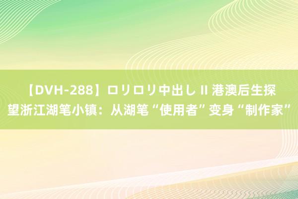 【DVH-288】ロリロリ中出し II 港澳后生探望浙江湖笔小镇：从湖笔“使用者”变身“制作家”