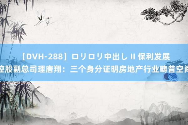 【DVH-288】ロリロリ中出し II 保利发展控股副总司理唐翔：三个身分证明房地产行业畴昔空间