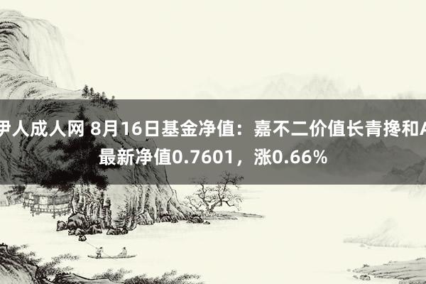 伊人成人网 8月16日基金净值：嘉不二价值长青搀和A最新净值0.7601，涨0.66%