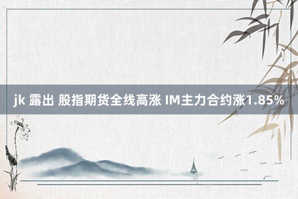 jk 露出 股指期货全线高涨 IM主力合约涨1.85%