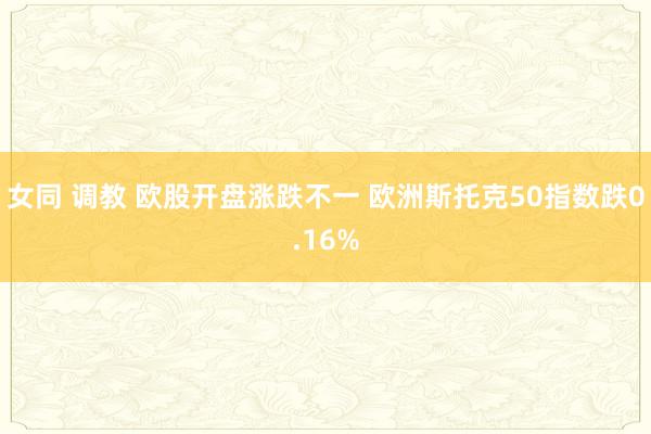 女同 调教 欧股开盘涨跌不一 欧洲斯托克50指数跌0.16%