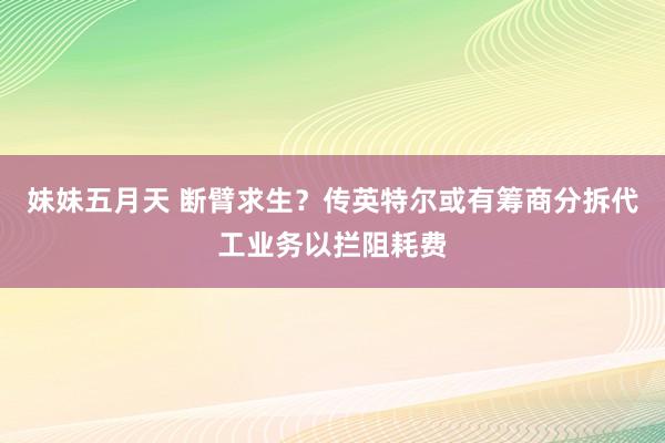 妹妹五月天 断臂求生？传英特尔或有筹商分拆代工业务以拦阻耗费