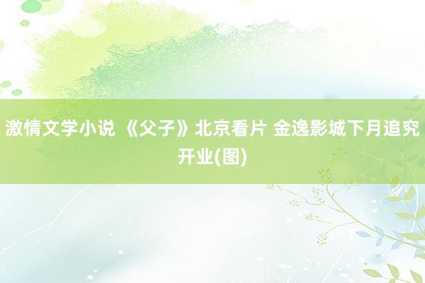 激情文学小说 《父子》北京看片 金逸影城下月追究开业(图)